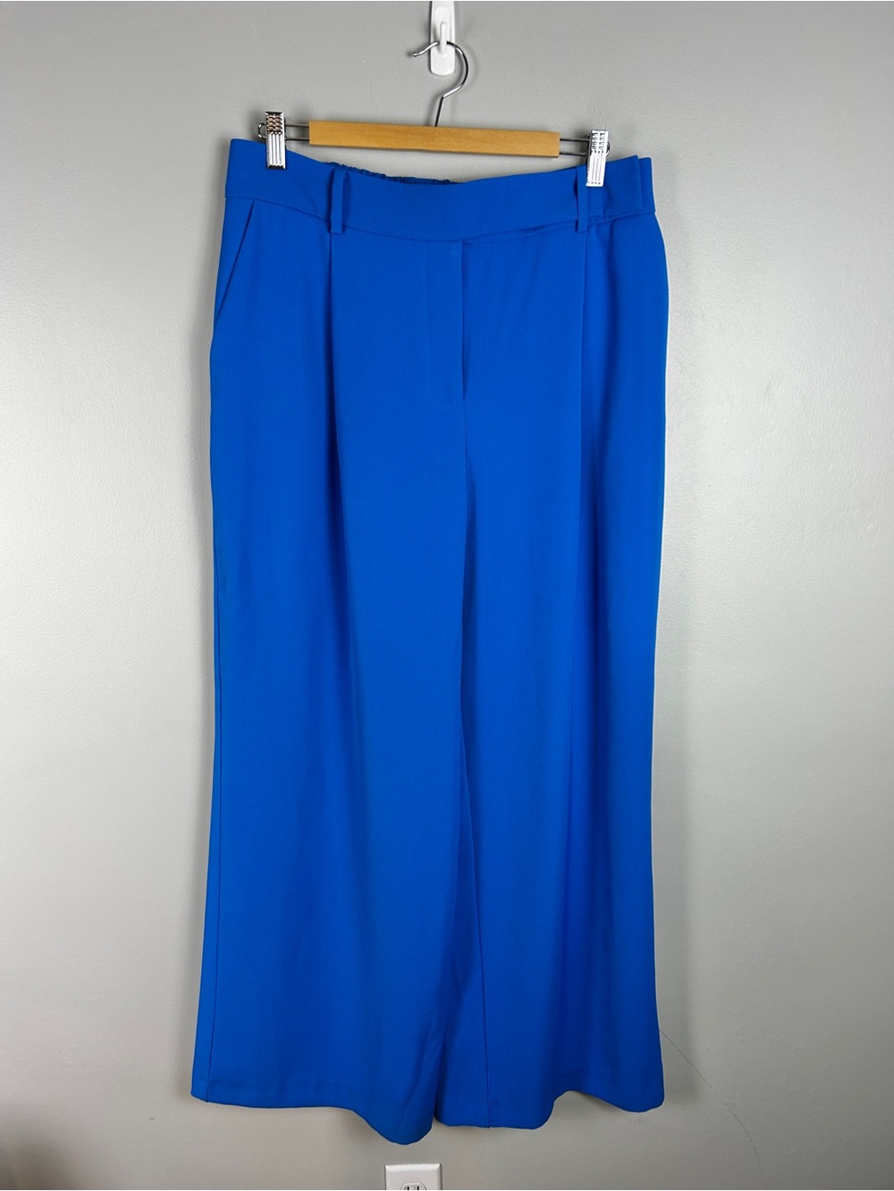 EVER NEW Cobalt Blue Wide Leg Trouser High Rise Size 10 Career Bold Office